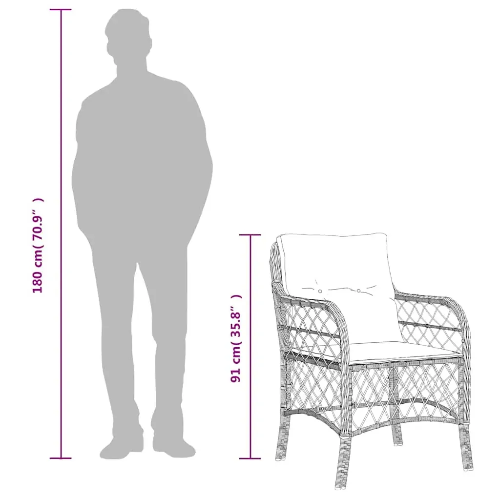 9 Piece Garden Dining Set with Cushions Grey Poly Rattan Price