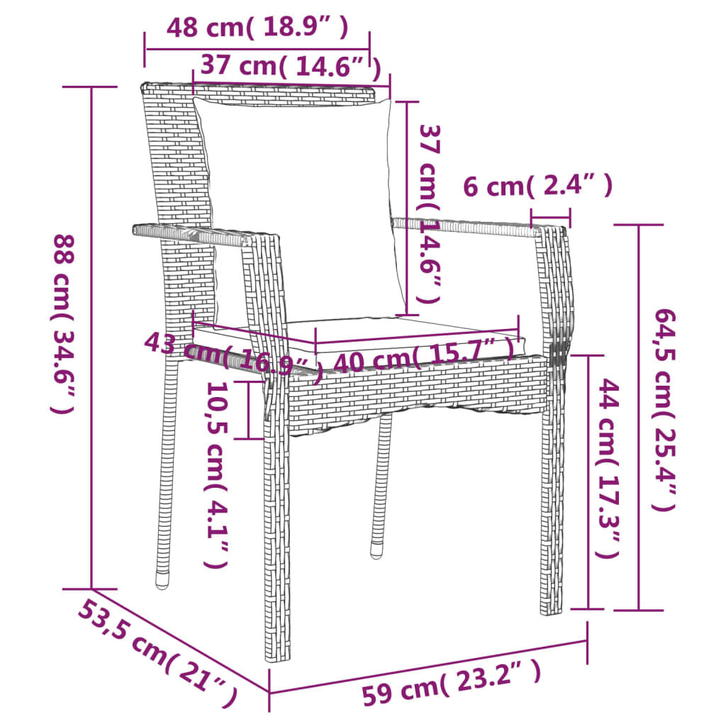 9 Piece Garden Dining Set with Cushions Grey Poly Rattan Price