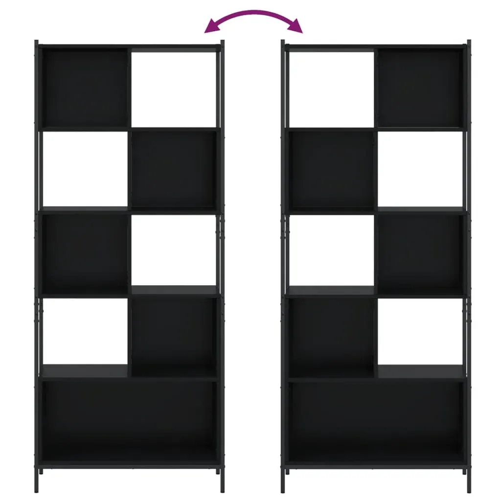Bookcase Black 72x28x172 cm Engineered Wood Price