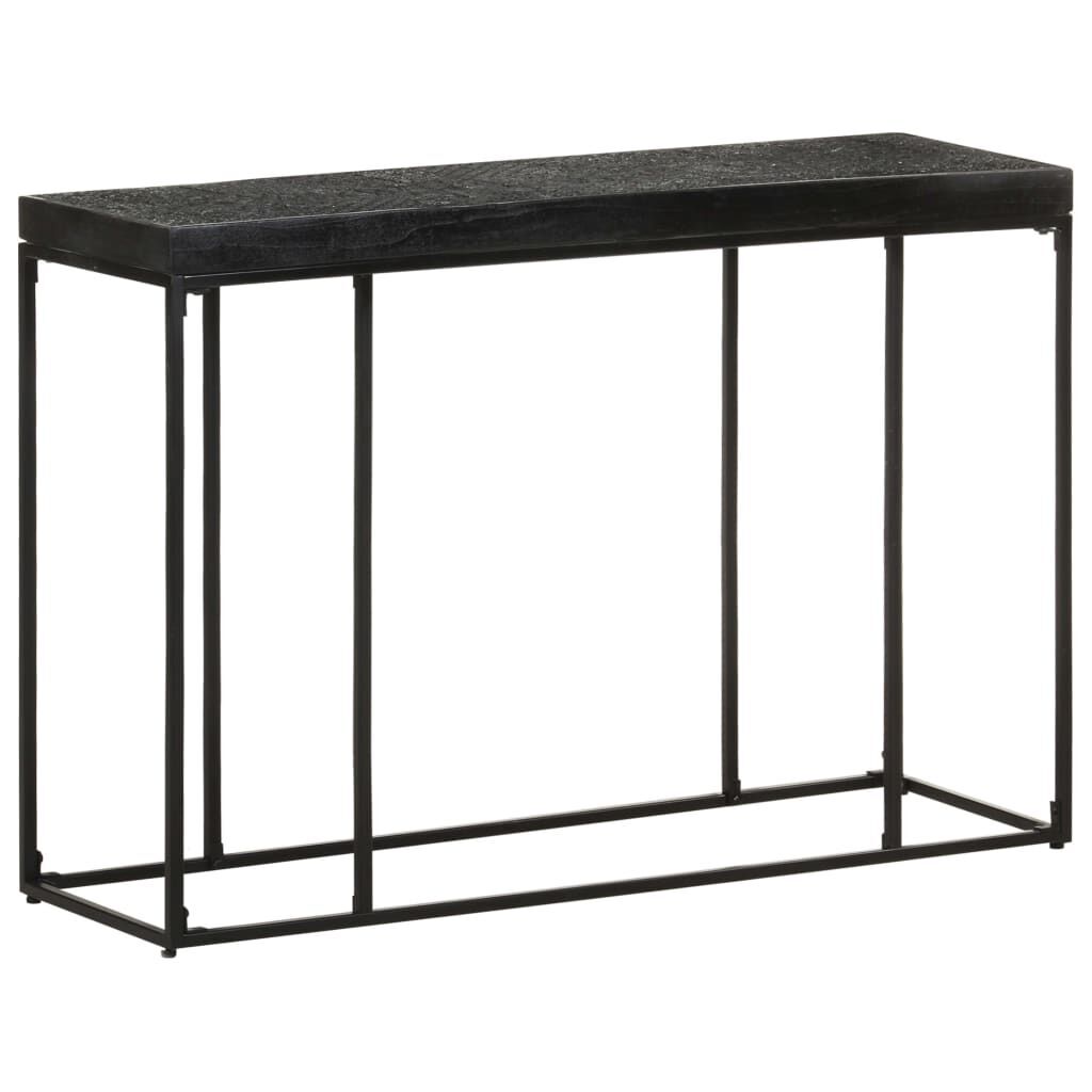 Console Table Black 110x35x76 cm Solid Acacia and Mango Wood Price