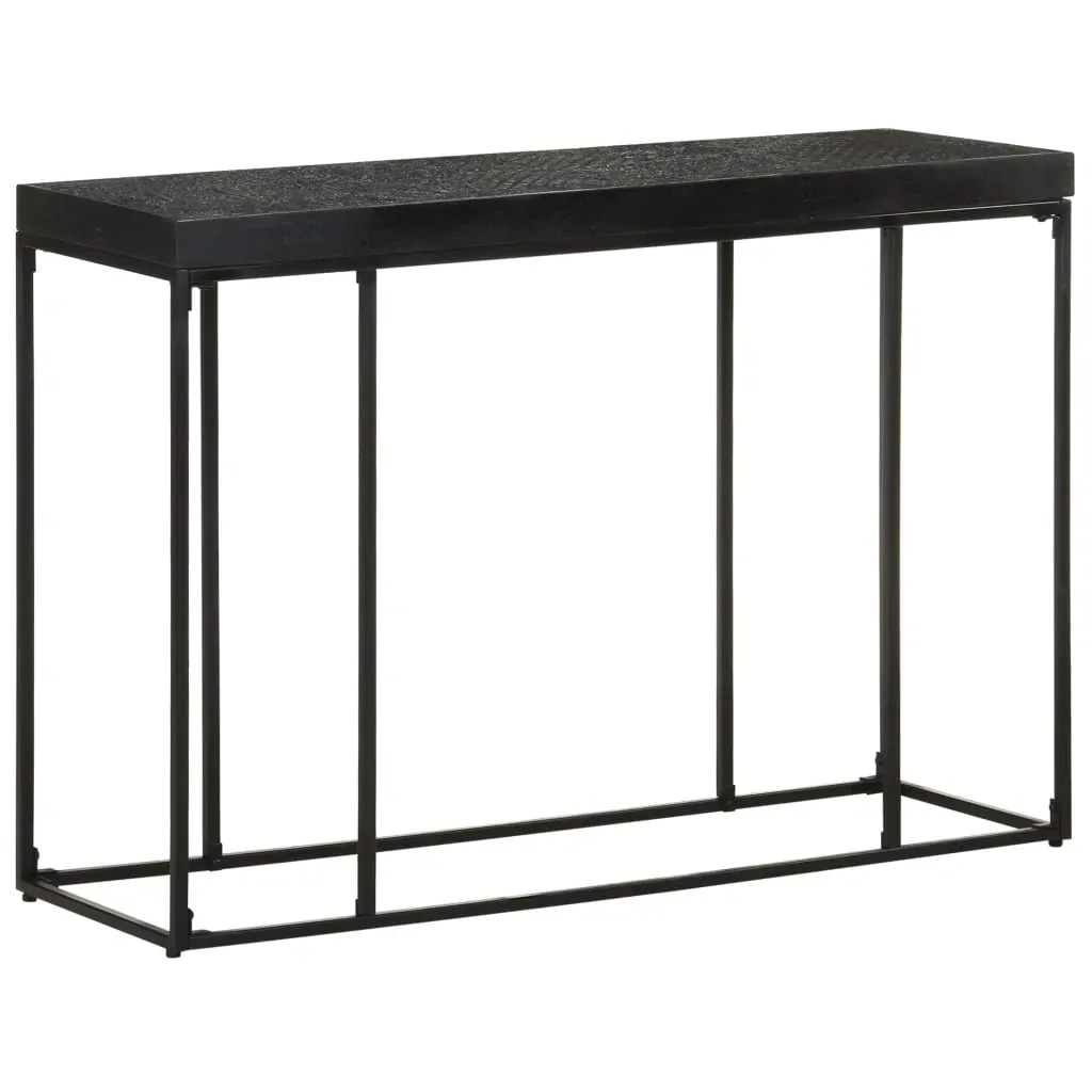 Console Table Black 110x35x76 cm Solid Acacia and Mango Wood Price