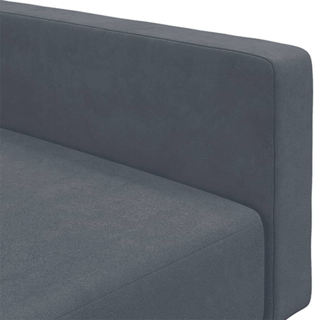 2-Seater Sofa Bed with Footstool Dark Grey Velvet Price