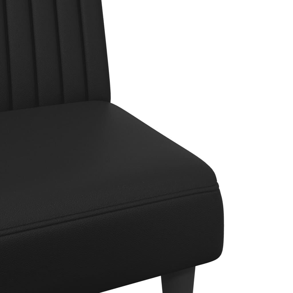 2 Piece Sofa Set Black Faux Leather Price