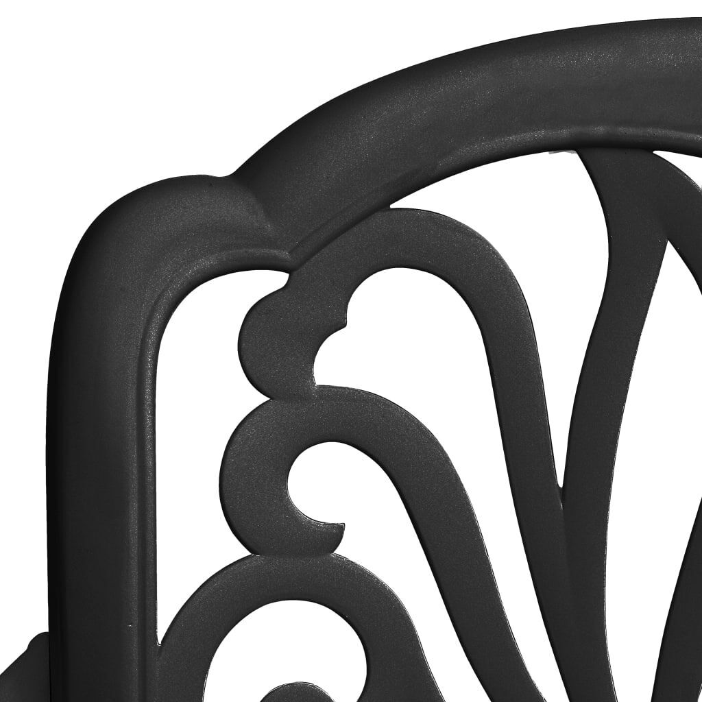 3 Piece Bistro Set Black Cast Aluminium Price