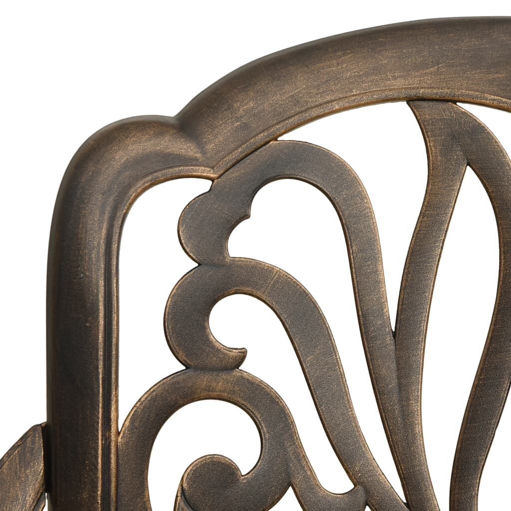 3 Piece Bistro Set Bronze Cast Aluminium Price
