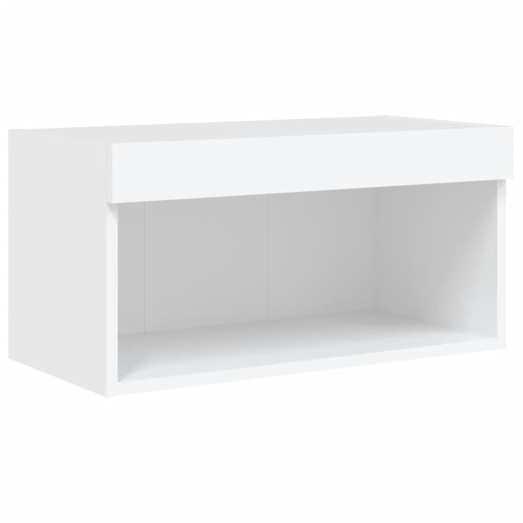 6 Piece TV Wall Units with LED White Engineered Wood Price