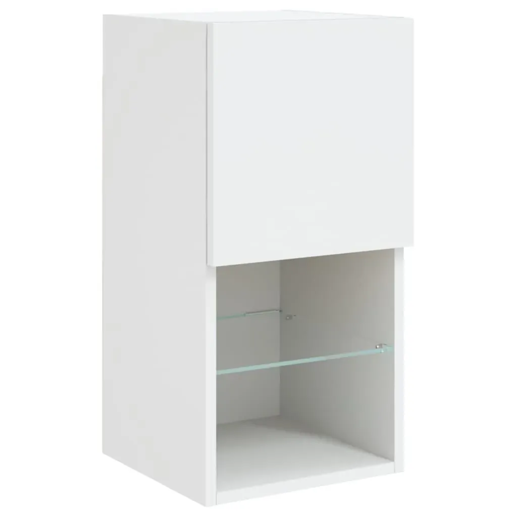 6 Piece TV Wall Units with LED White Engineered Wood Price