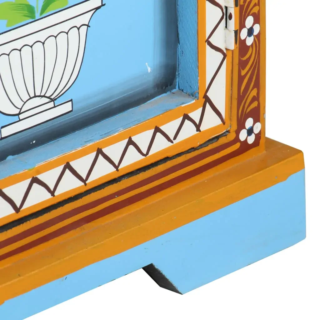 Hand-Painted Sideboard Multicolour 110x30x76cm Solid Mango Wood Price