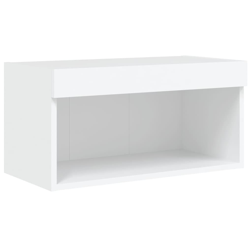 6 Piece TV Wall Units with LED White Engineered Wood Price