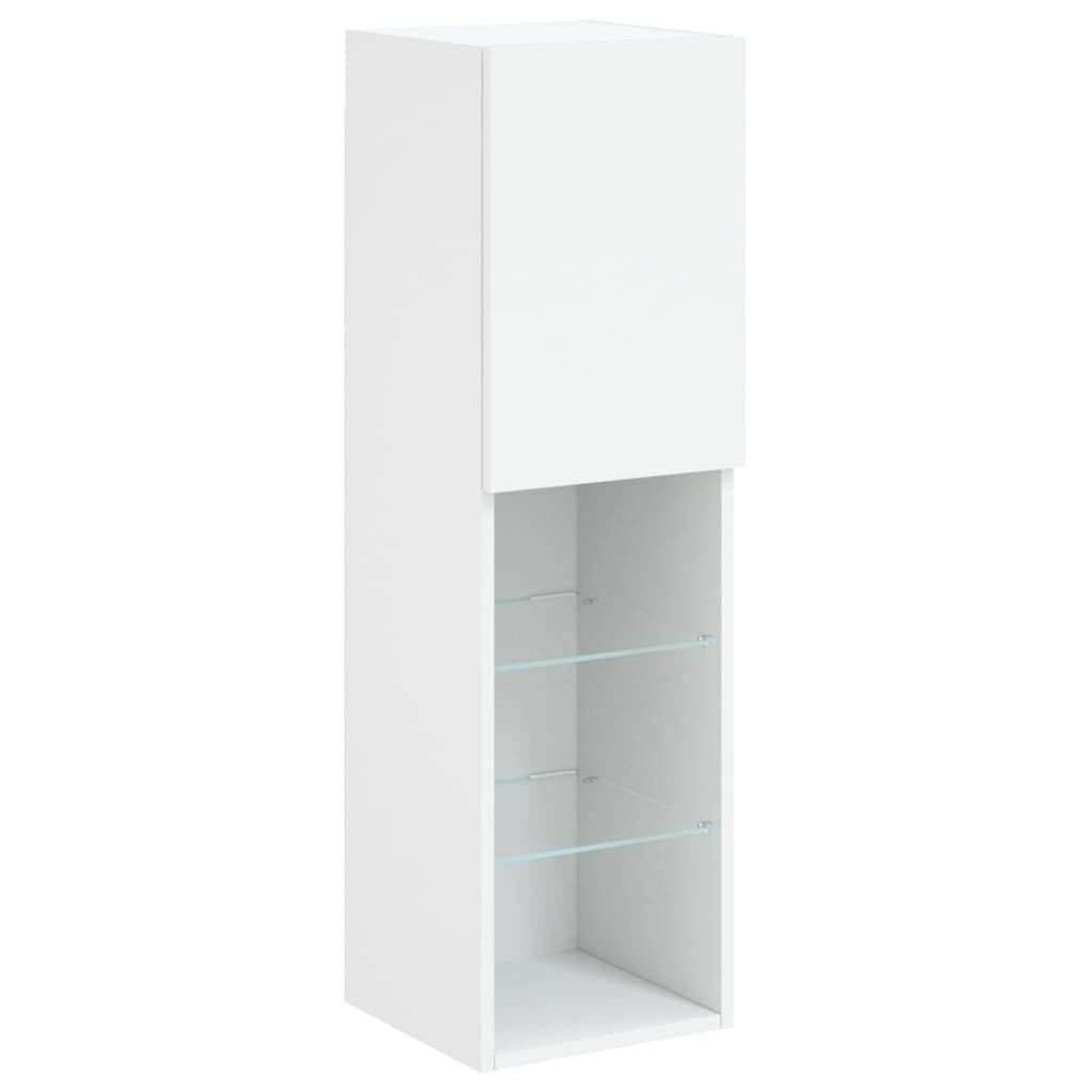 6 Piece TV Wall Cabinet Set with LED Lights White Price