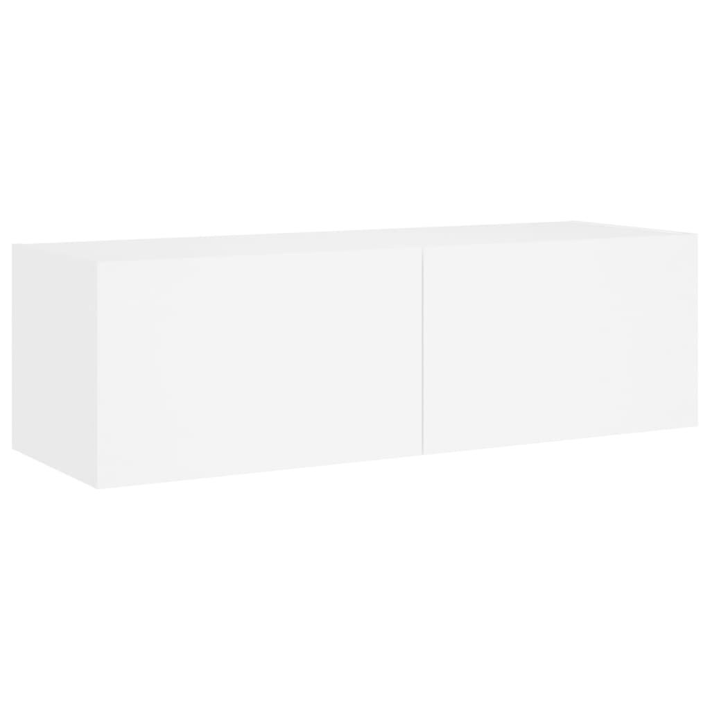 3 Piece TV Wall Cabinets with LED Lights White Price