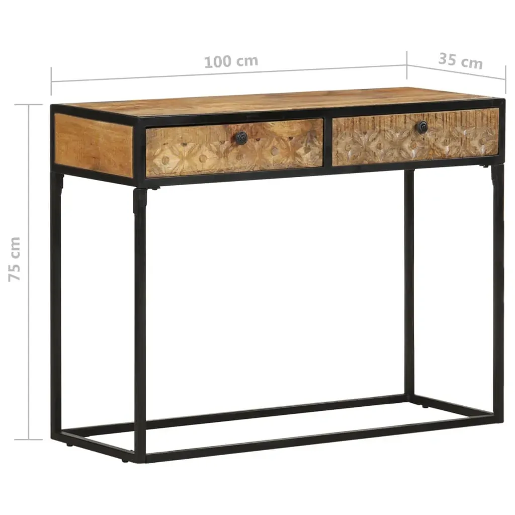Console Table 100x35x75 cm Solid Mango Wood Price