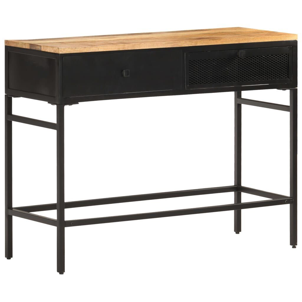 Sideboard 100x35x77 cm Solid Rough Mango Wood Price