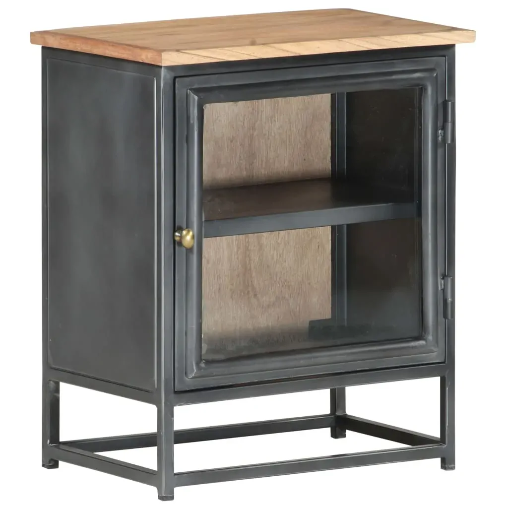 Bedside Cabinet Grey 40x30x50 cm Solid Acacia Wood Price