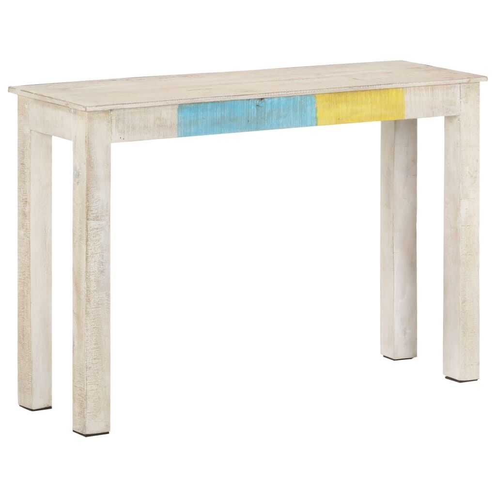 Console Table White 115x35x77 cm Rough Mango Wood Price