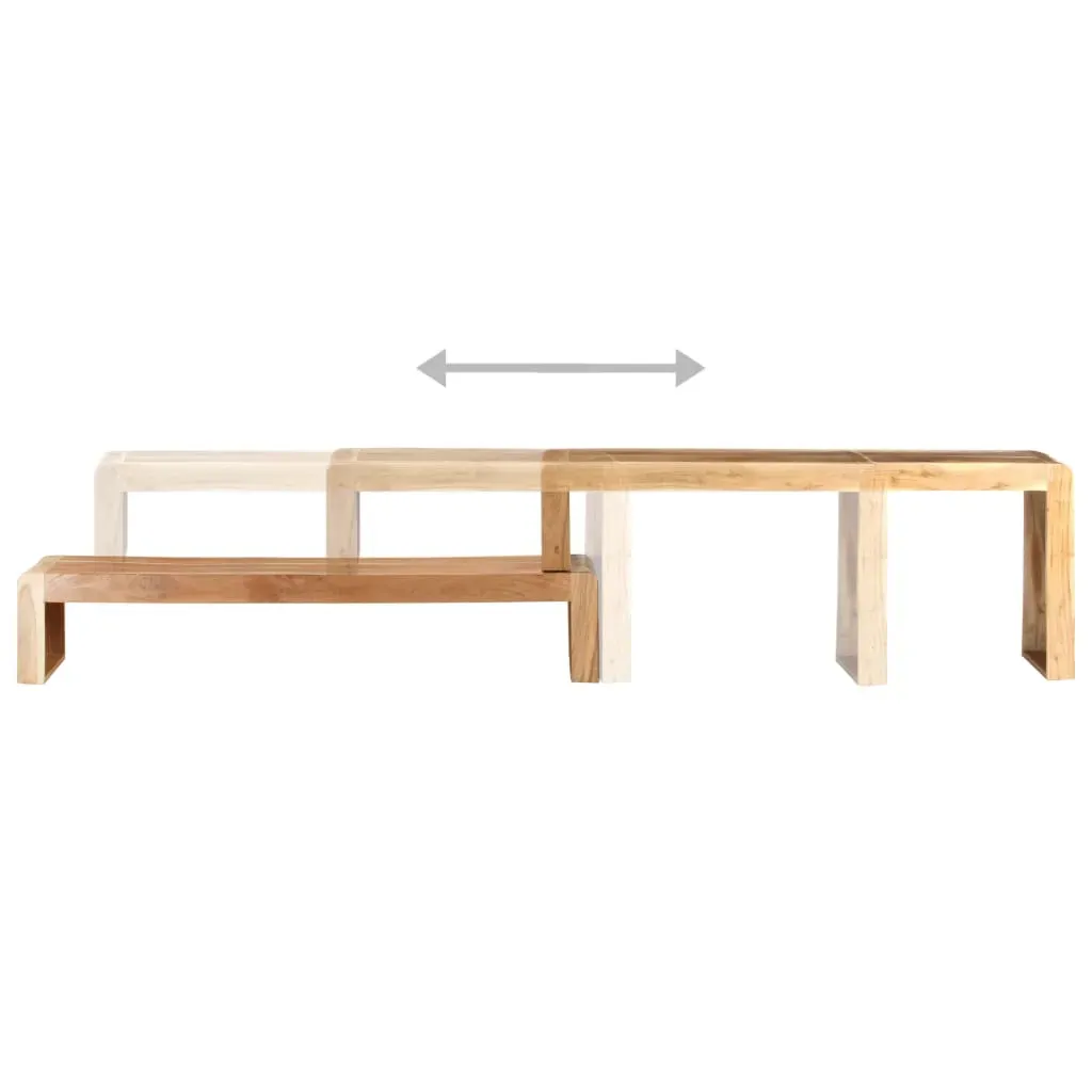 2 Piece TV Cabinet Solid Acacia Wood Price