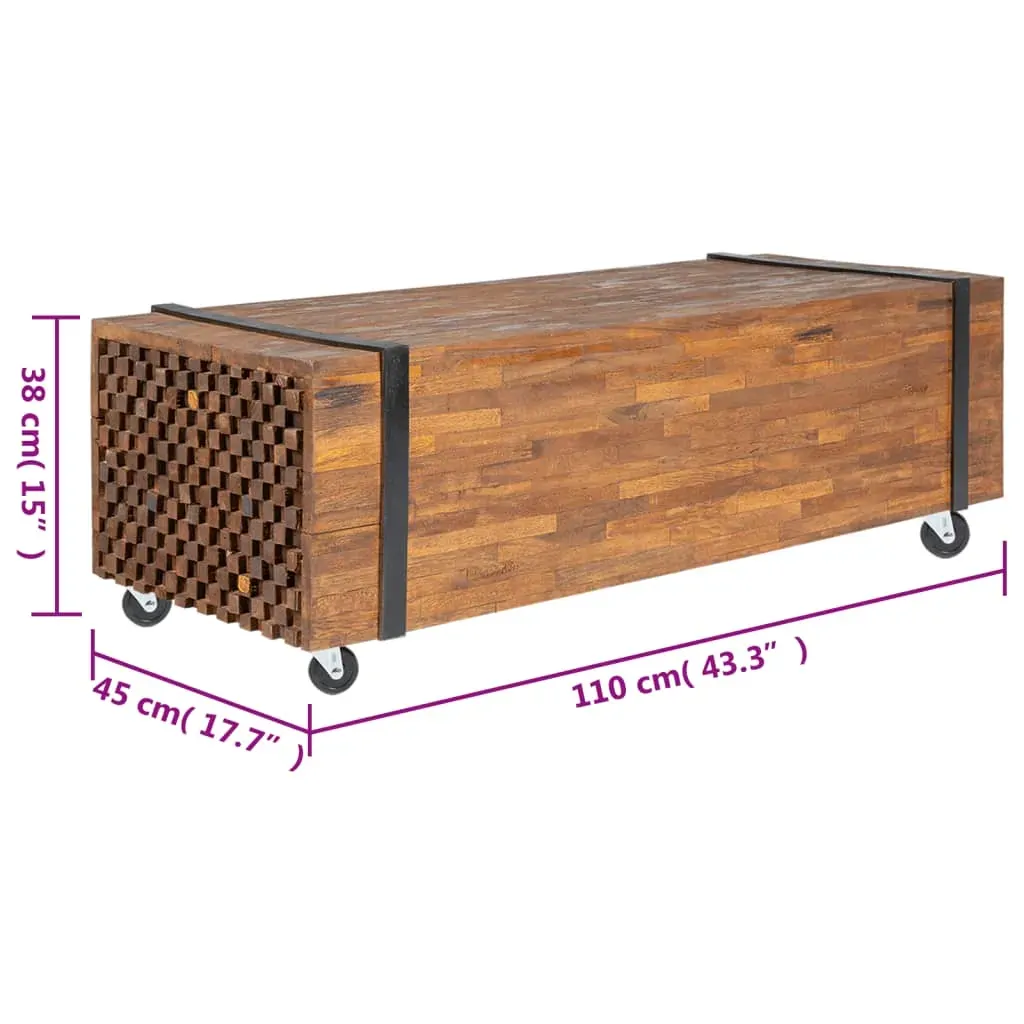 Coffee Table 110x45x38 cm Solid Teak Wood Price