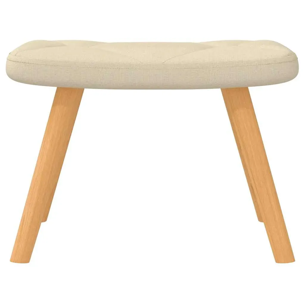 Rocking Chair with a Stool Cream Fabric Price