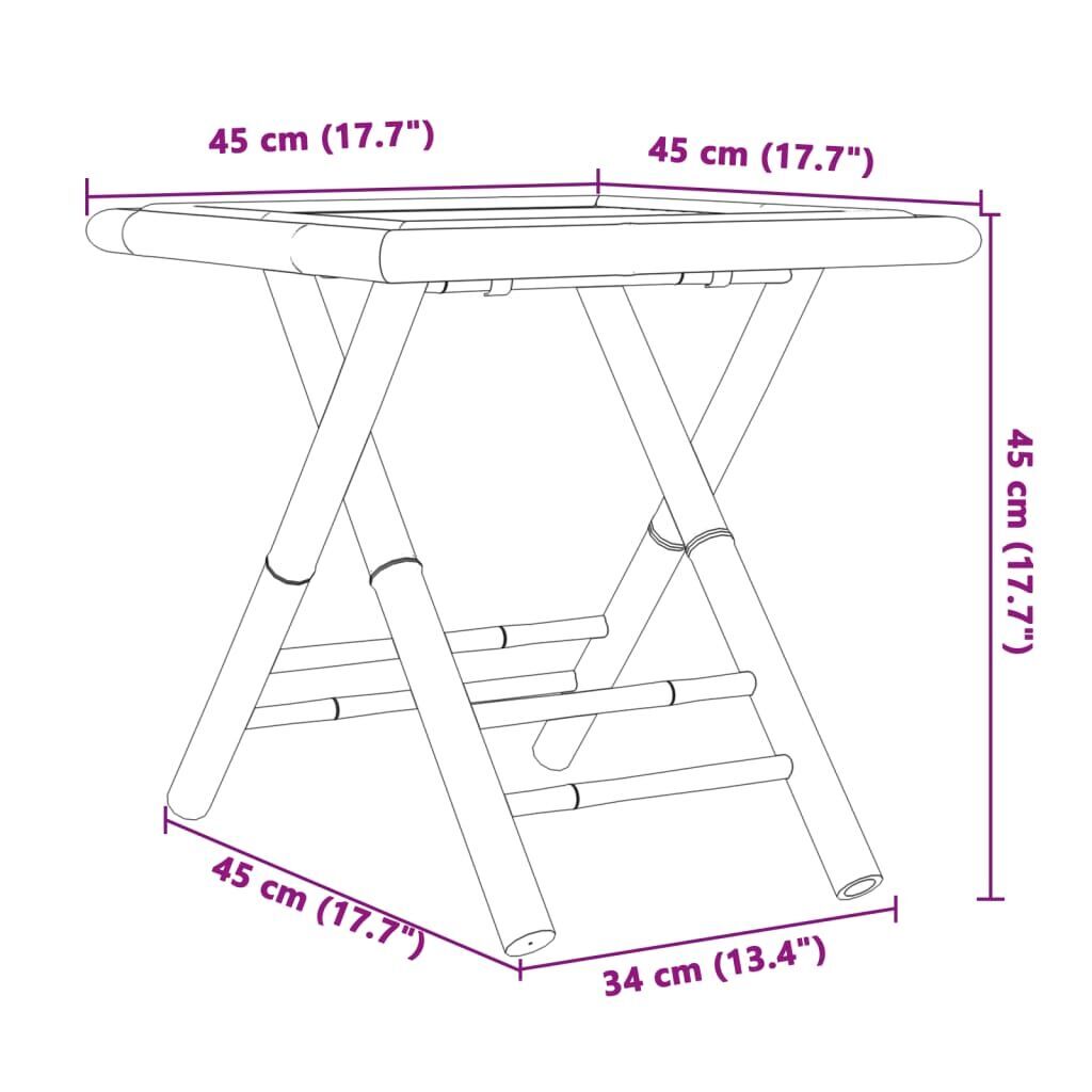 3 Piece Bistro Set Bamboo Price
