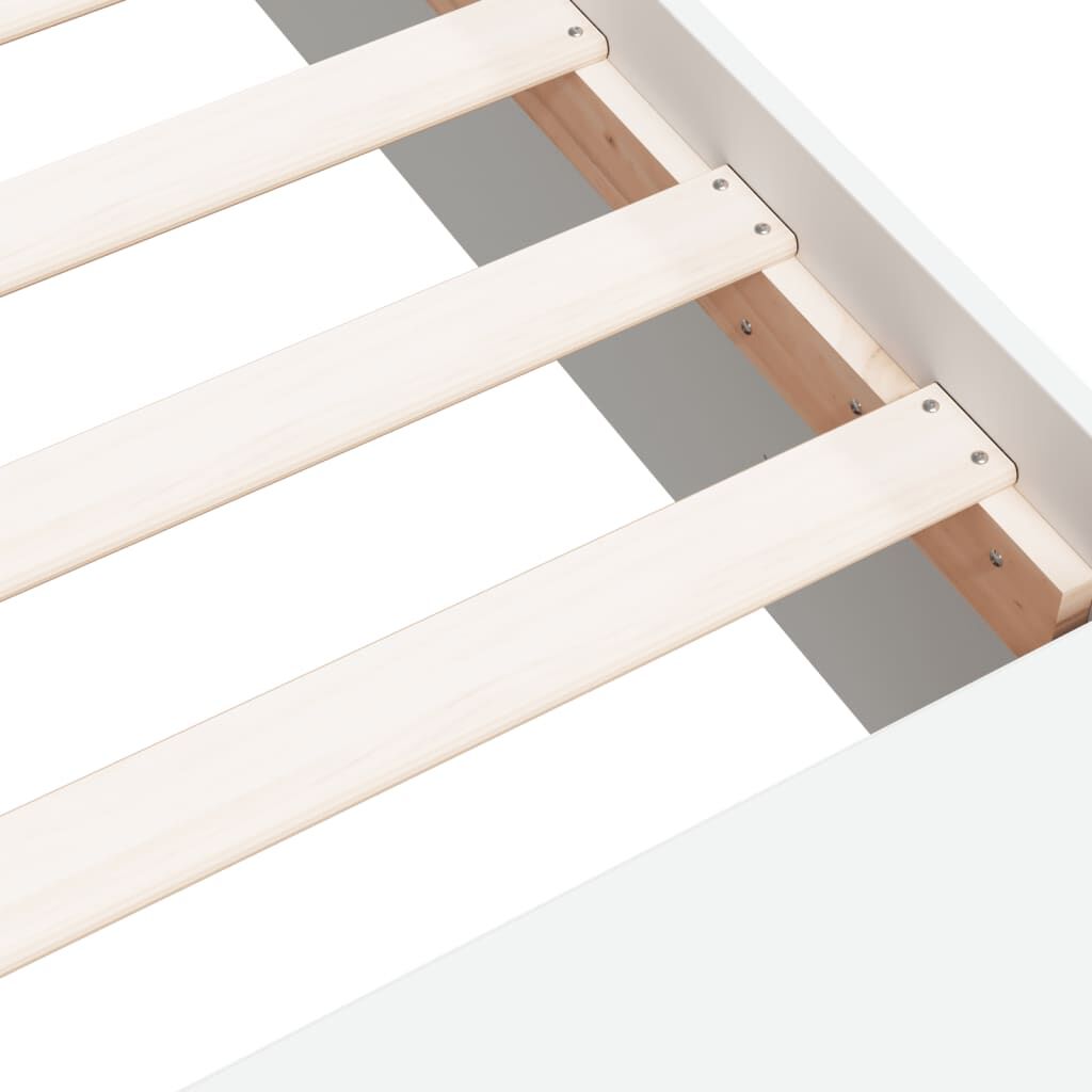 Bed Frame without Mattress White 183x203 cm King Price