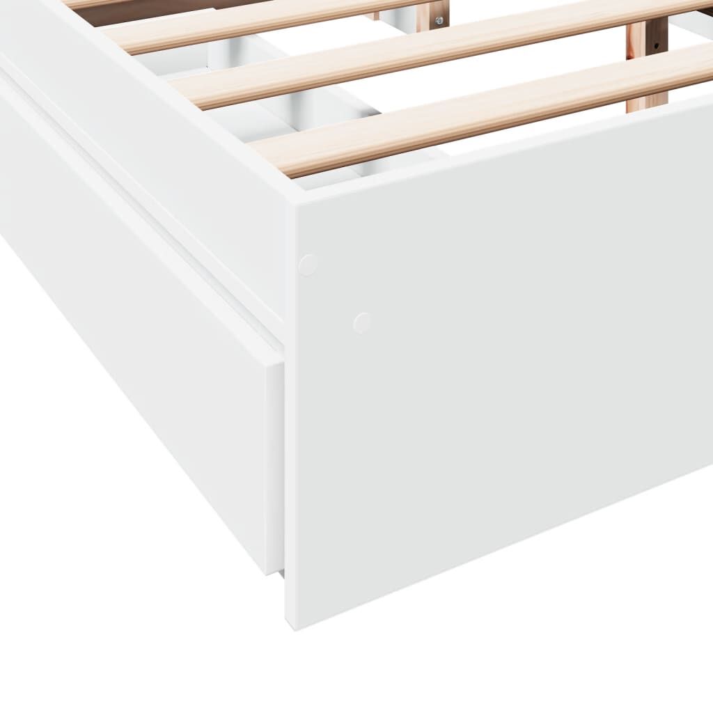 Bed Frame with Drawers without Mattress White 150x200 cm Price