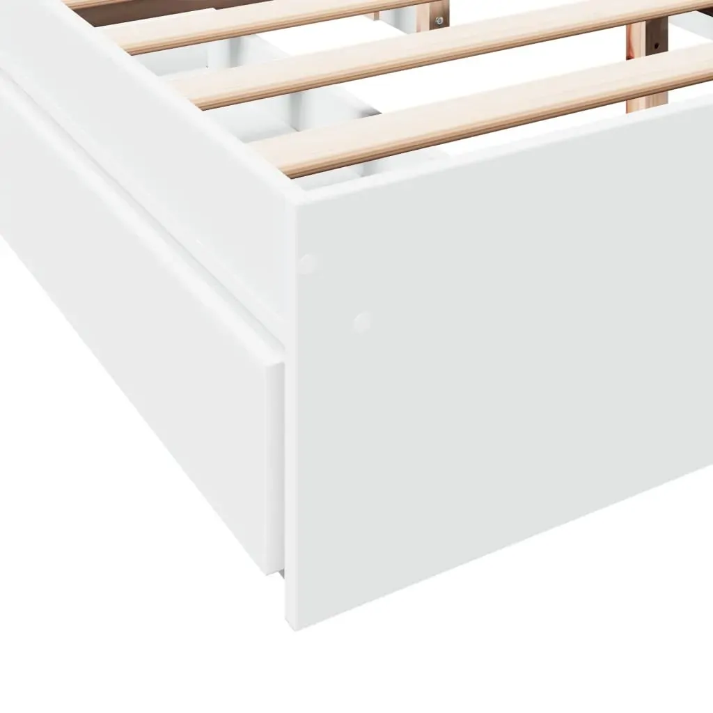 Bed Frame with Drawers without Mattress White 150x200 cm Price