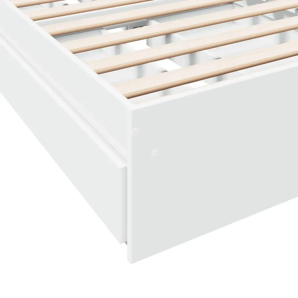 Bed Frame with Drawers without Mattress White 90x190 cm Price
