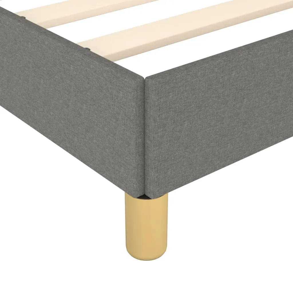 Bed Frame without Mattress Dark Grey 152x203 cm Queen Fabric Price