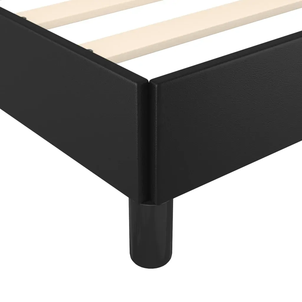 Bed Frame without Mattress Black 152x203 cm Queen Faux Leather Price