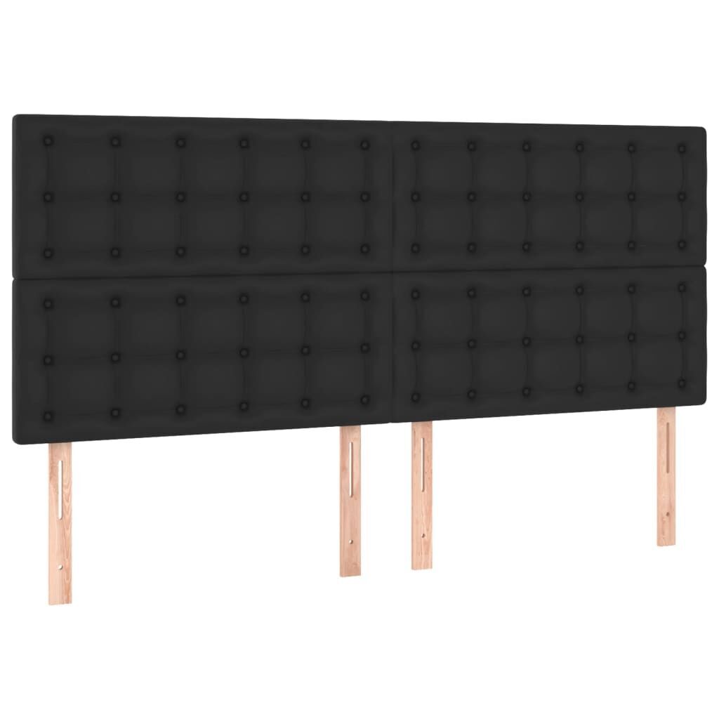 Bed Frame without Mattress Black 152x203 cm Queen Faux Leather Price