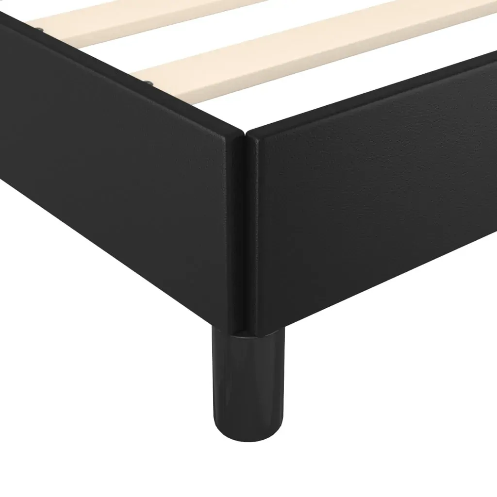 Bed Frame without Mattress Black 152x203 cm Queen Faux Leather Price