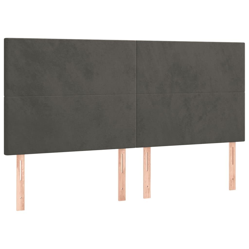 Bed Frame without Mattress Dark Grey 152x203 cm Queen Velvet Price
