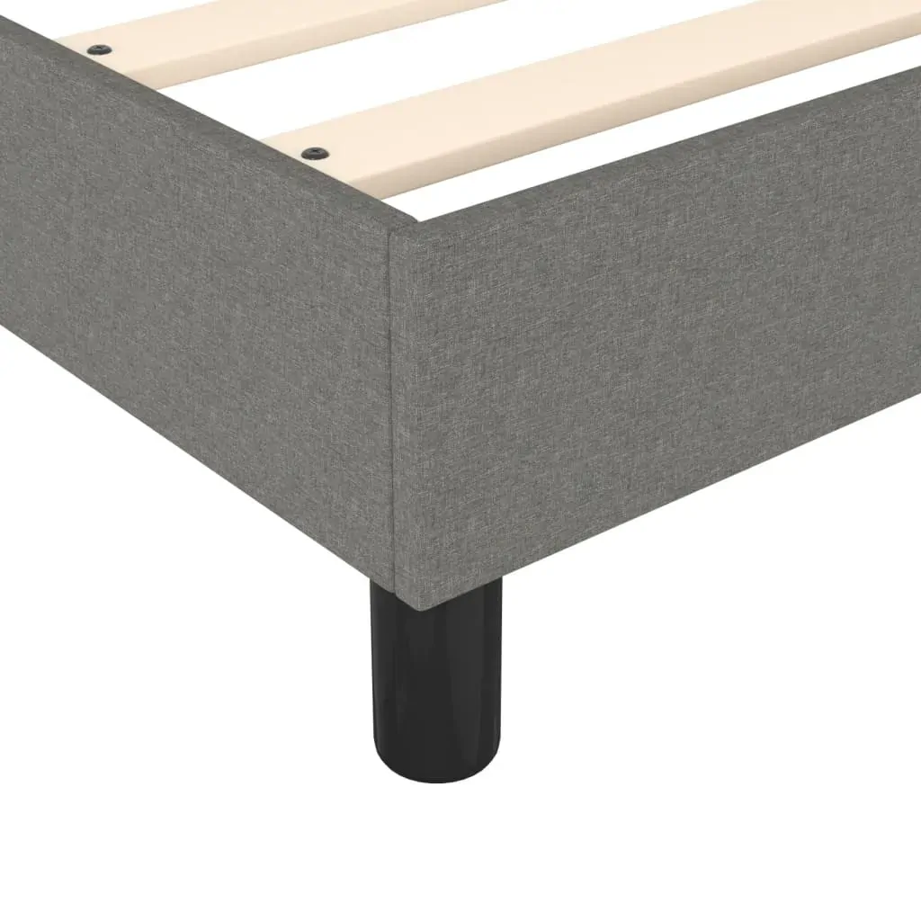 Box Spring Bed with Mattress Dark Grey 137x187 cm Double Size Fabric Price