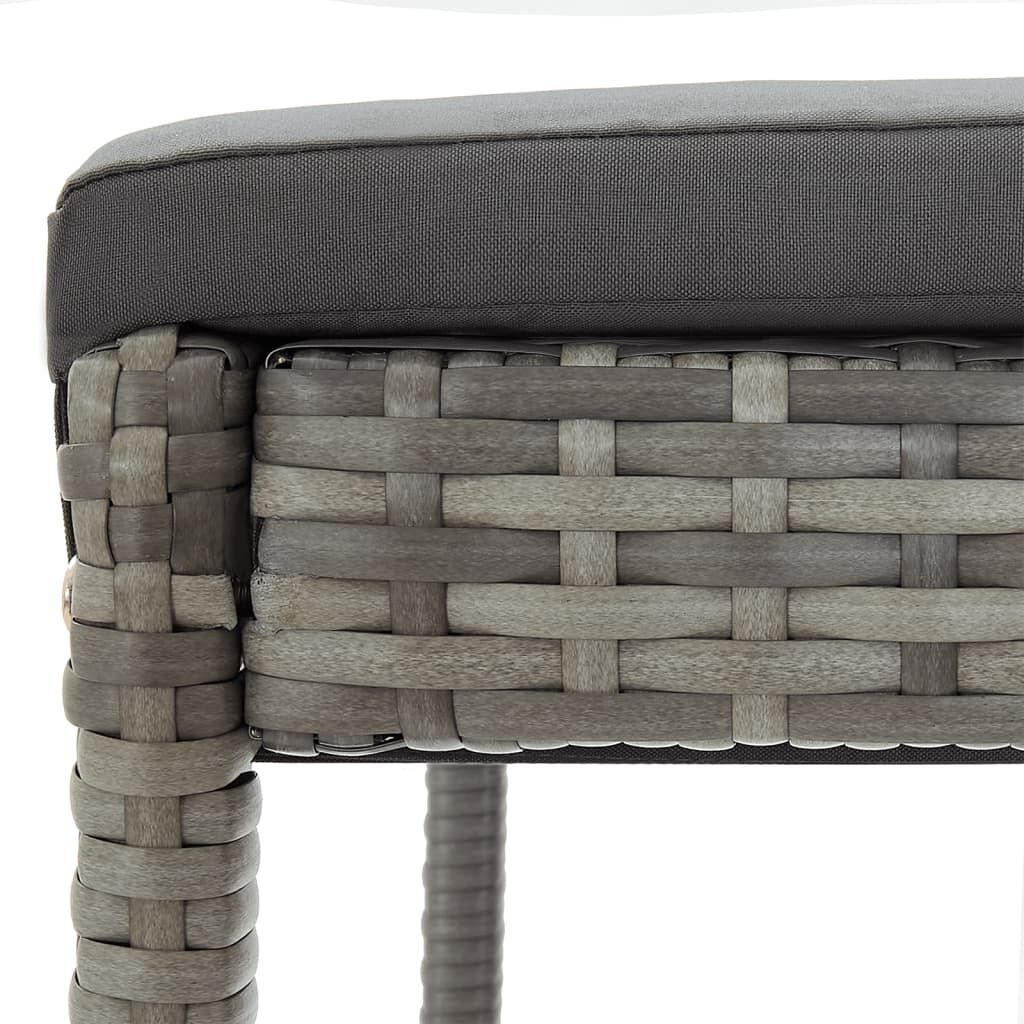 5 Piece Garden Bar Set Grey Solid Wood Acacia and Poly Rattan Price