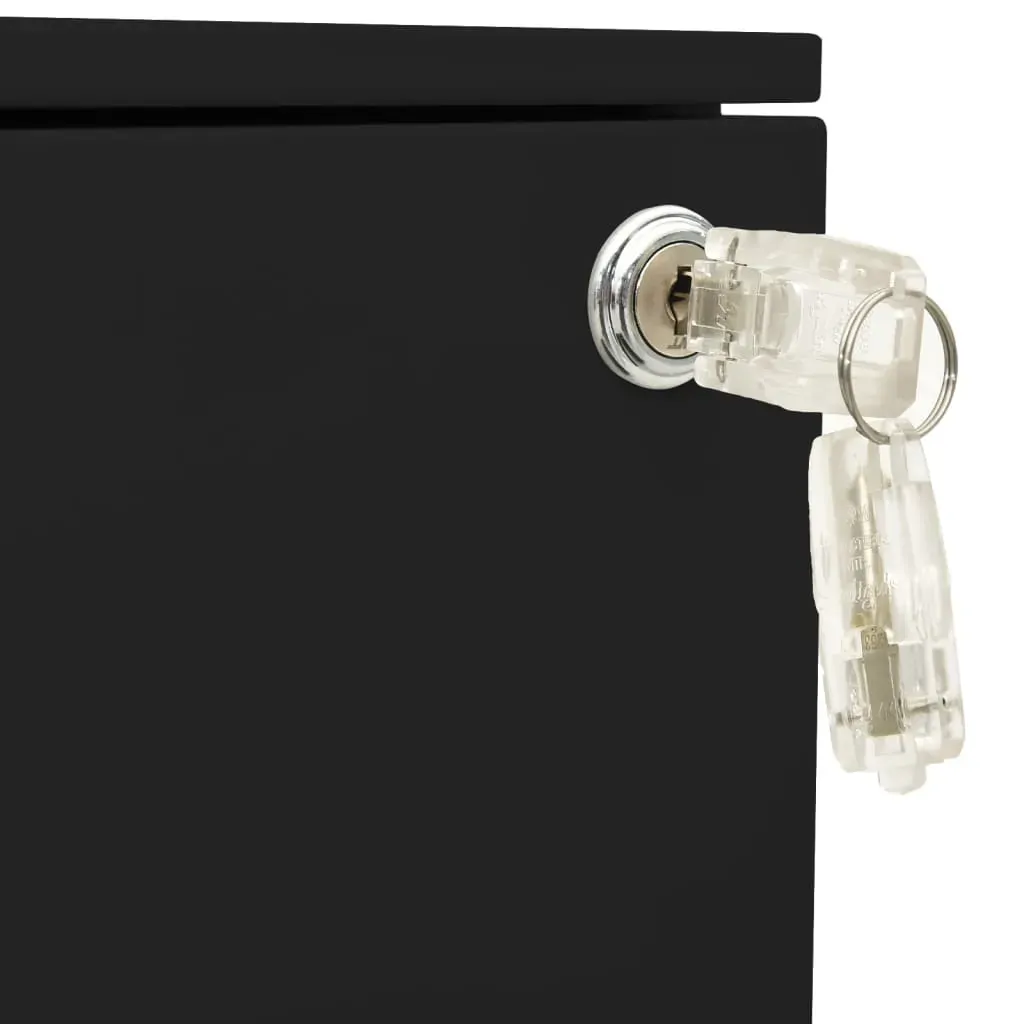 Mobile File Cabinet Black 39x45x60 cm Steel Price