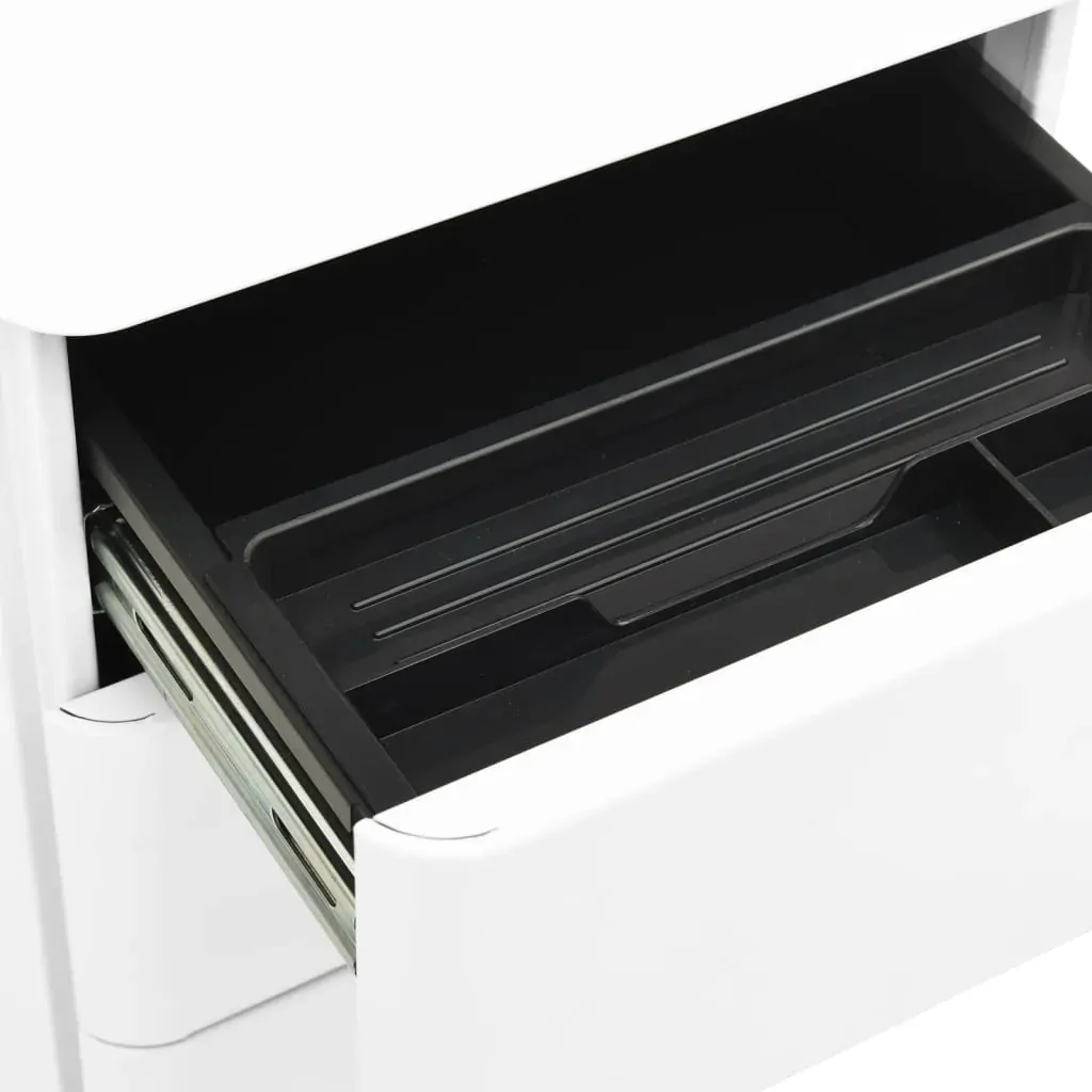 Mobile File Cabinet White 30x45x59 cm Steel Price