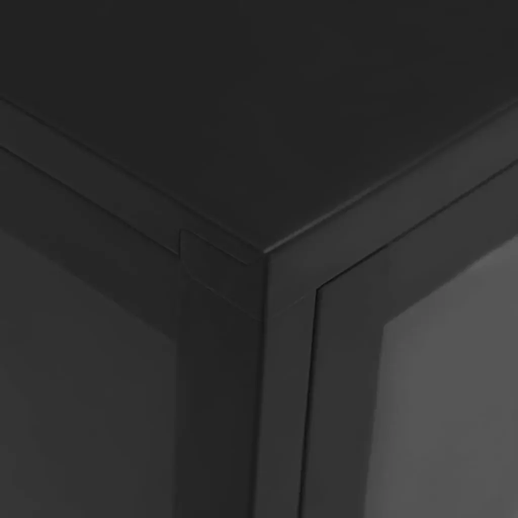 Sideboard Black 70x35x70 cm Steel and Glass Price