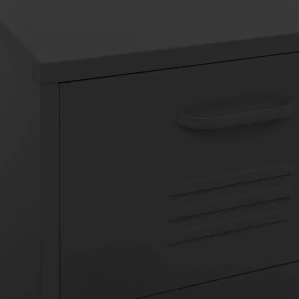 Storage Cabinet Black 42.5x35x101.5 cm Steel Price