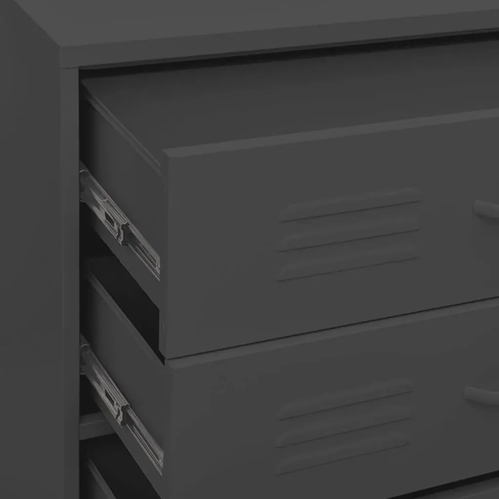 Chest of Drawers Anthracite 80x35x101.5 cm Steel Price