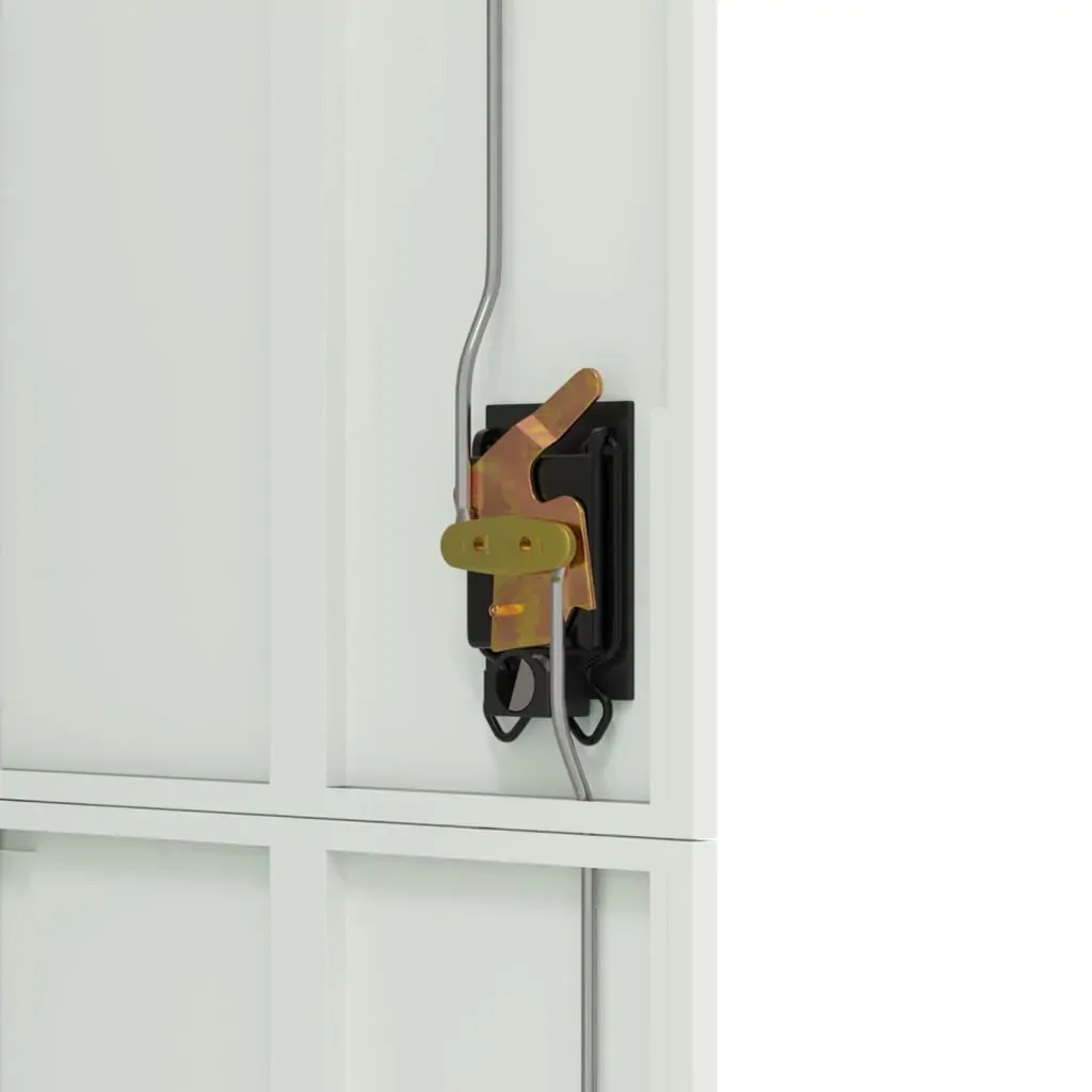 File Cabinet Light Grey 90x40x180 cm Steel Price