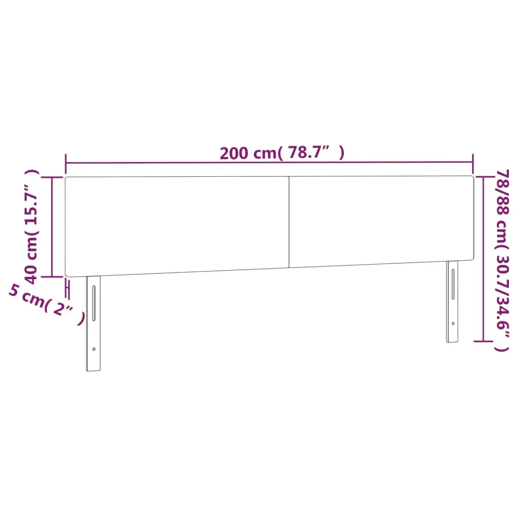 Headboards 2 pcs Dark Grey 100 cm Velvet Price