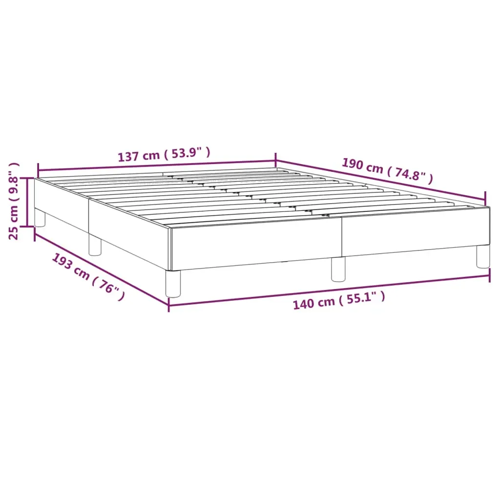 Bed Frame without Mattress Black 137x187 cm Double Velvet Price