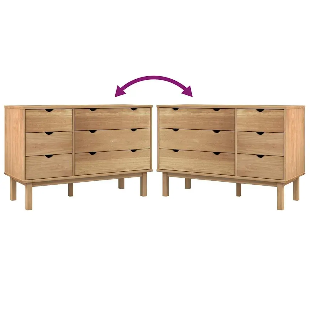 Drawer Cabinet OTTA 111x43x73.5 cm Solid Wood Pine Price