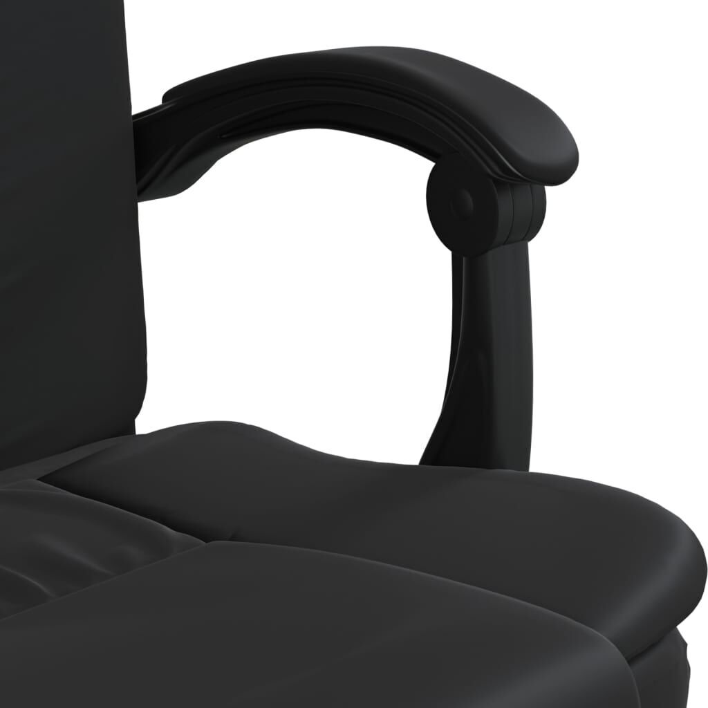 Reclining Office Chair Black Faux Leather Price