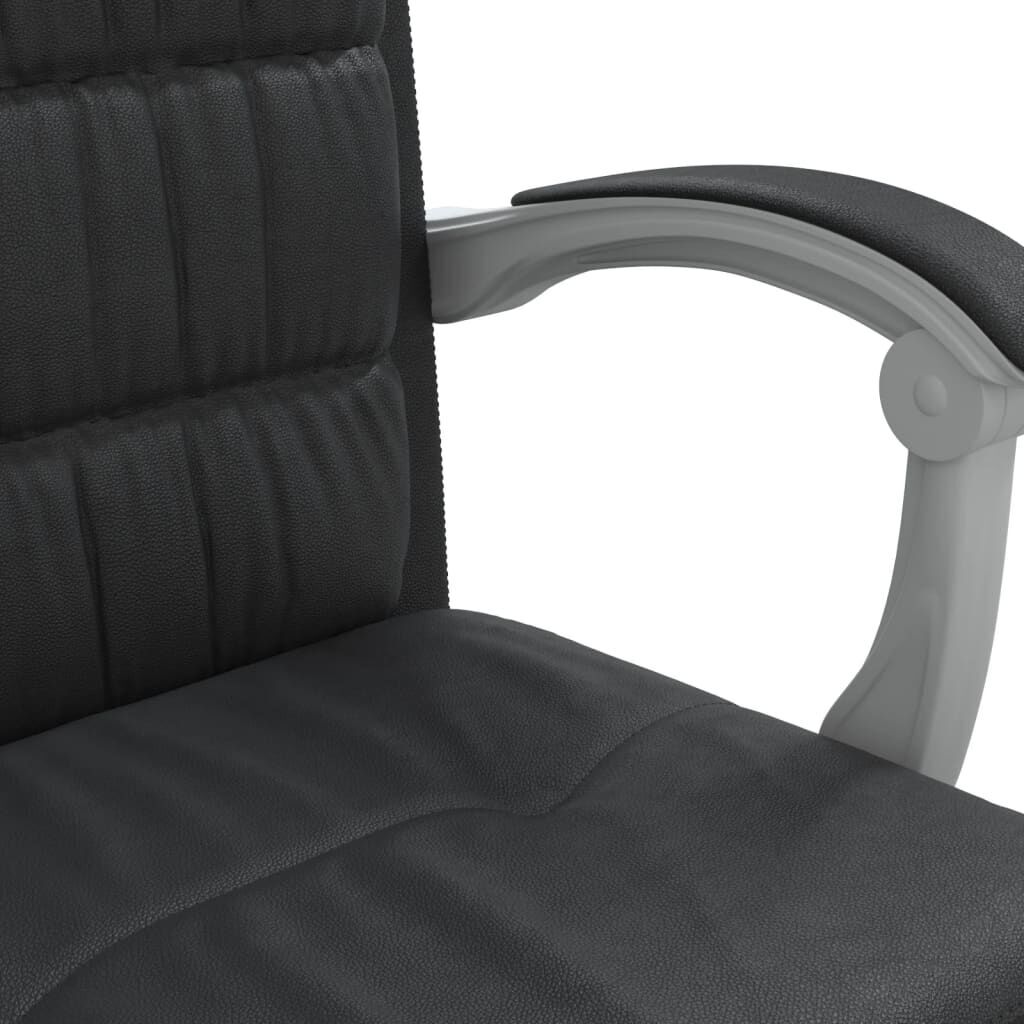 Reclining Office Chair Black Faux Leather Price