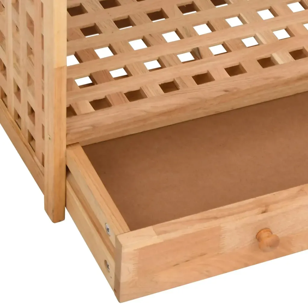 Shoe Rack with Drawer 70x27x81 cm Solid Wood Walnut Price