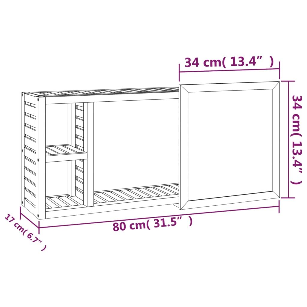 Mirror Cabinet 80x17x34 cm Solid Wood Walnut Price