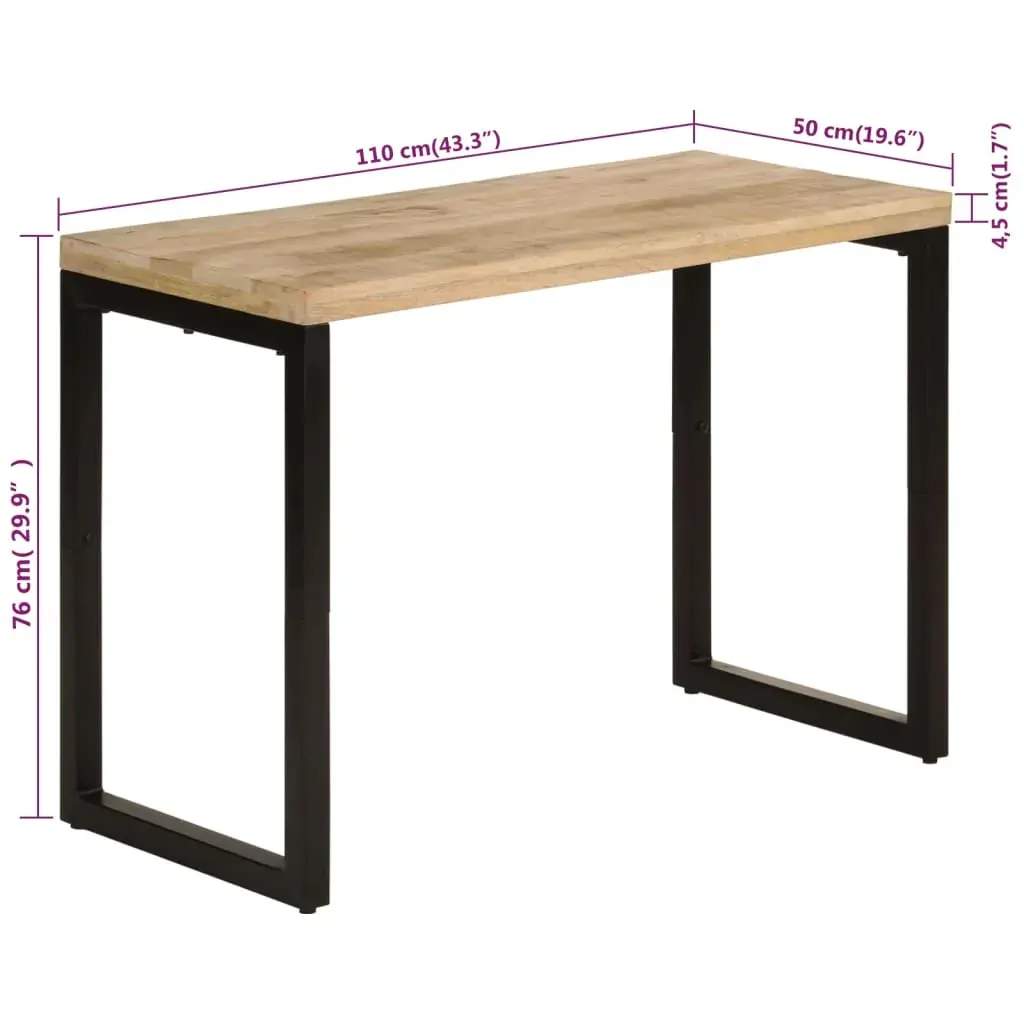 Dining Table 110x50x76 cm Solid Wood Mango Price