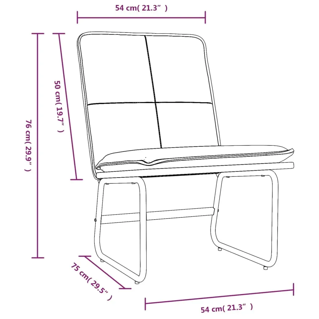 Lounge Chair Black 54x75x76 cm Faux Leather Price