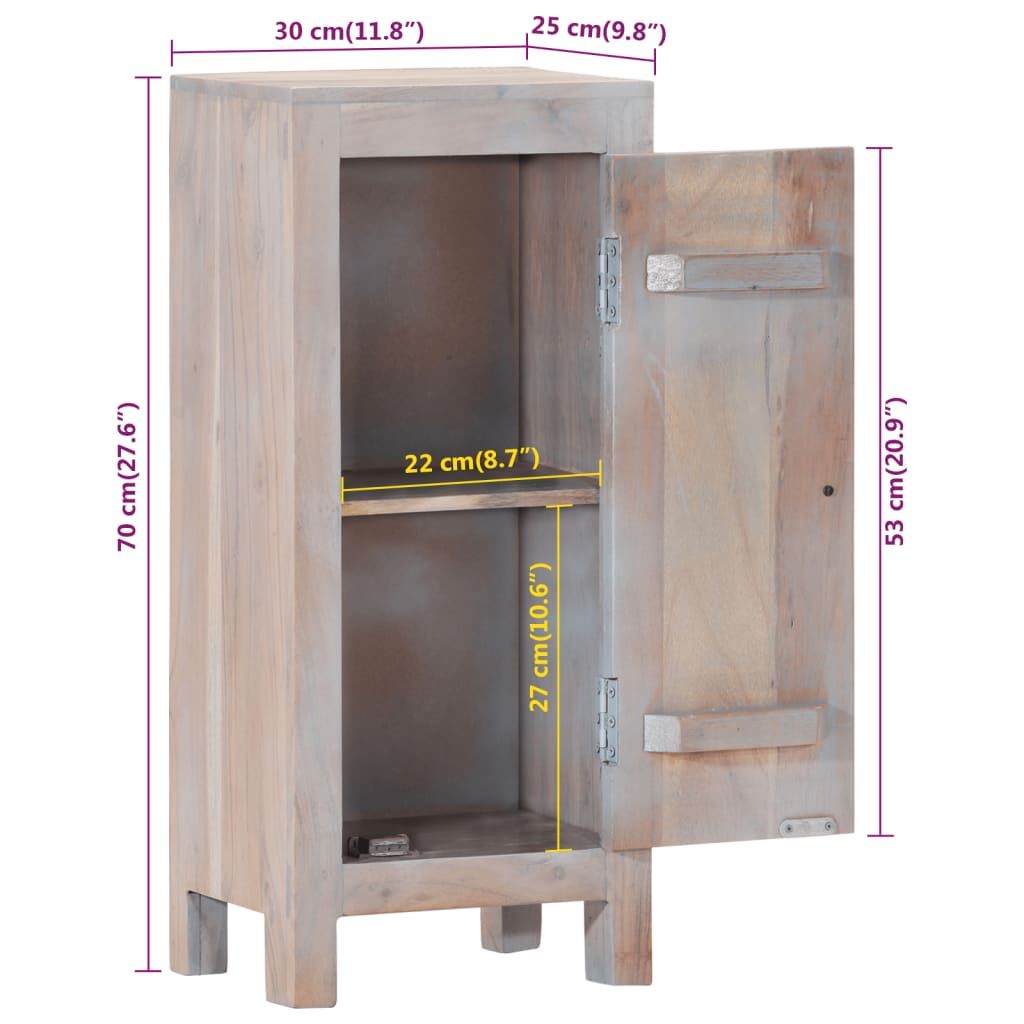 Bathroom Cabinet 30x25x70 cm Solid Wood Acacia Price